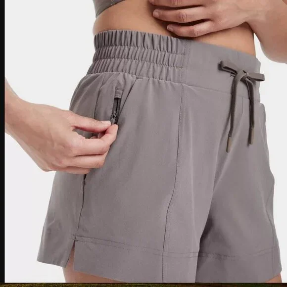 All in Motion Flex Woven Mid-Rise Shorts - 4” Inseam - Taupe - Large - Picture 3 of 8